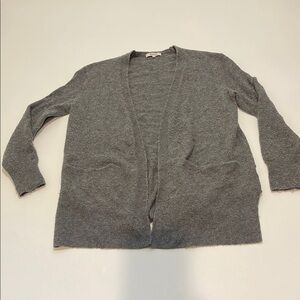 Madewell Gray Wool Alpaca Blend Cardigan Sweater Lightweight